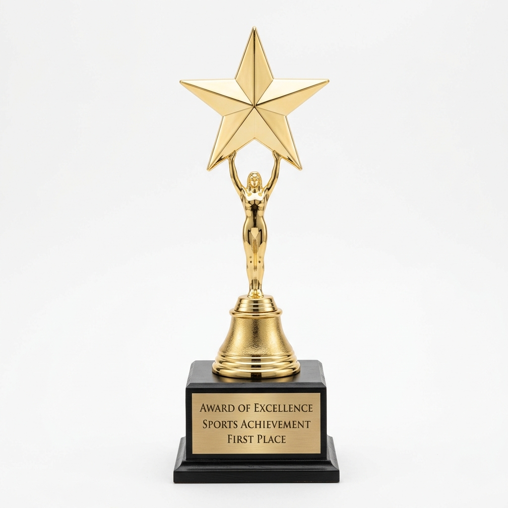 Custom Gold Star Trophy