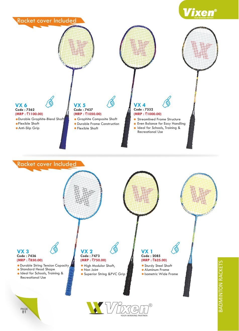 Vixen Carbon Badminton Racquet